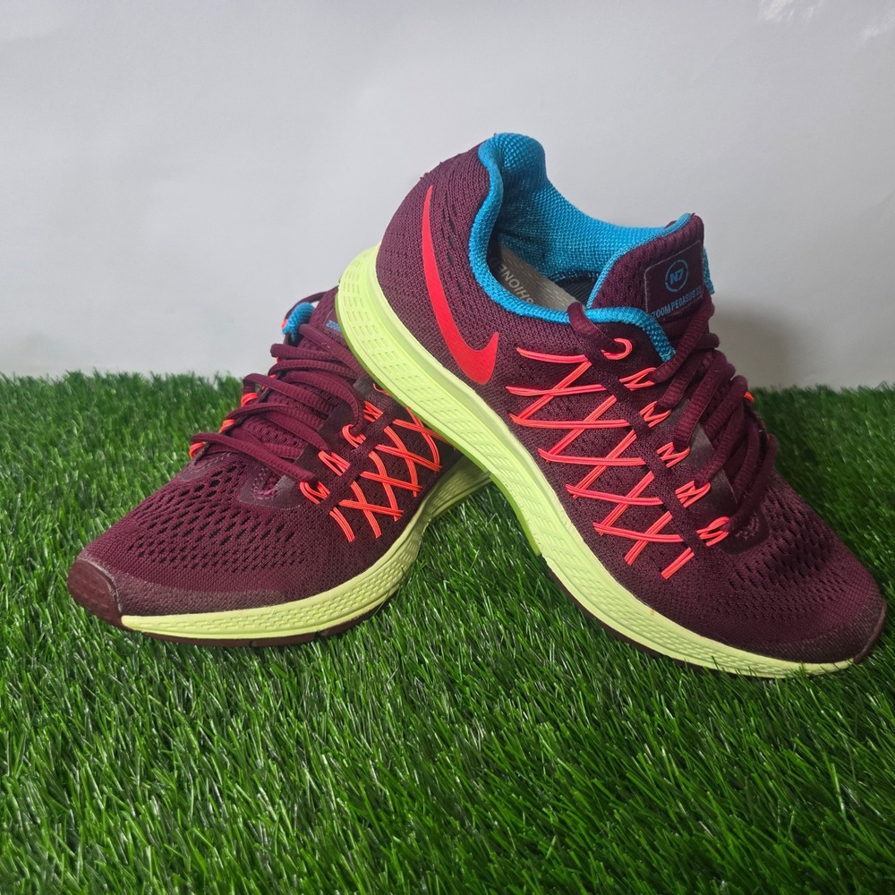 Nike 6.5 Burgundy Zoom Pegasus 32 N7 Running Shoes Womens 811339-663